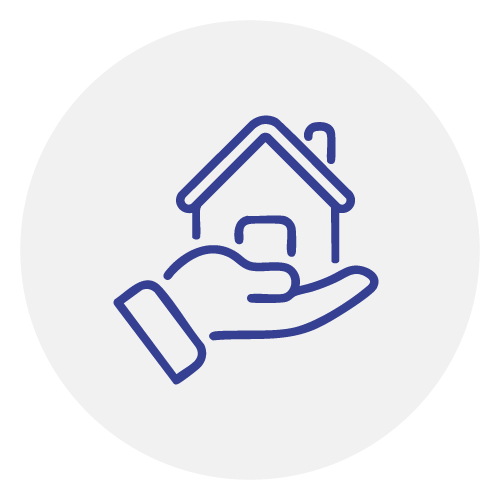 Haus in Hand Icon